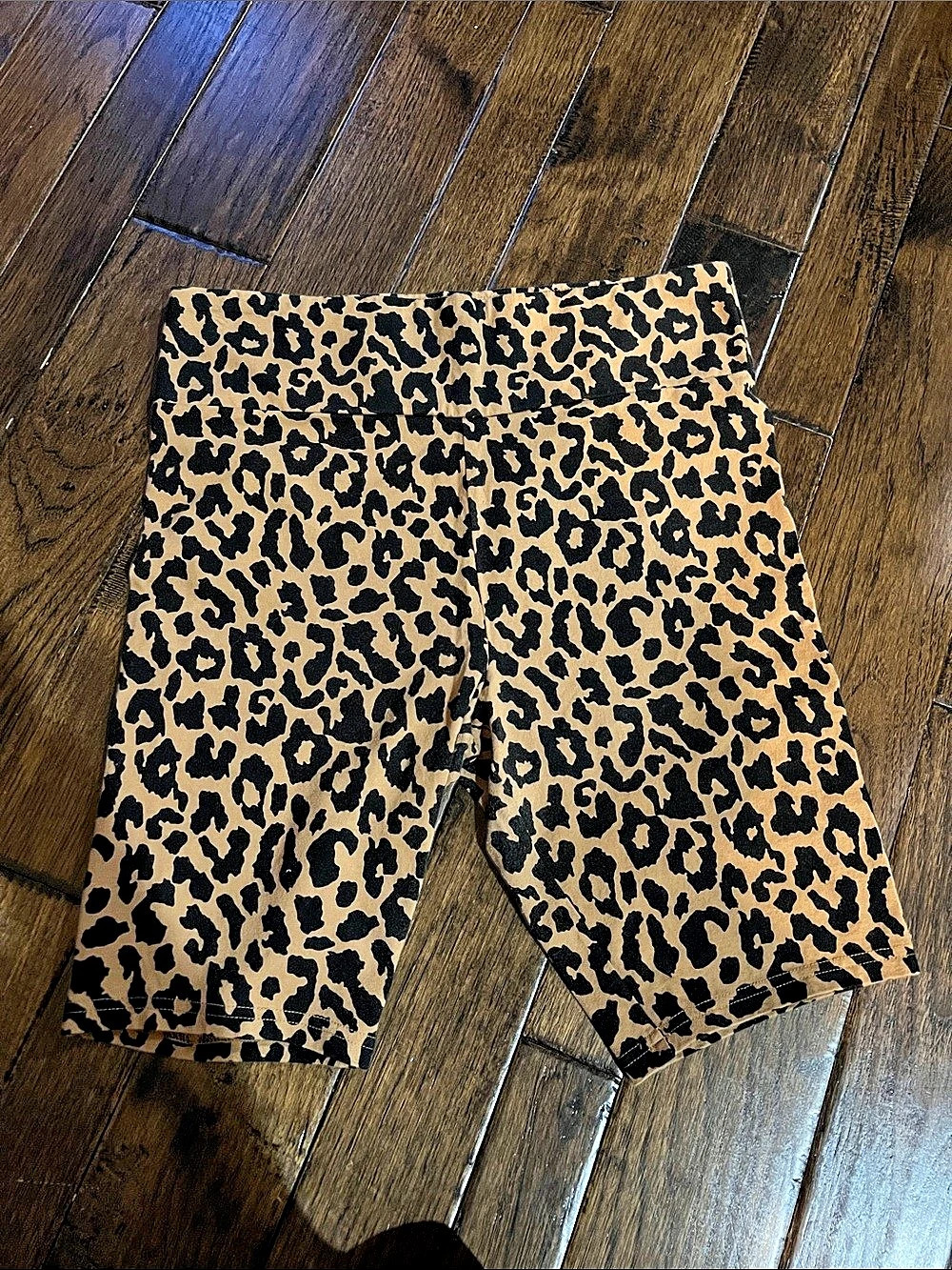 Wild Fable High-Rise Leopard Print Biker Shorts Brown & Black Large